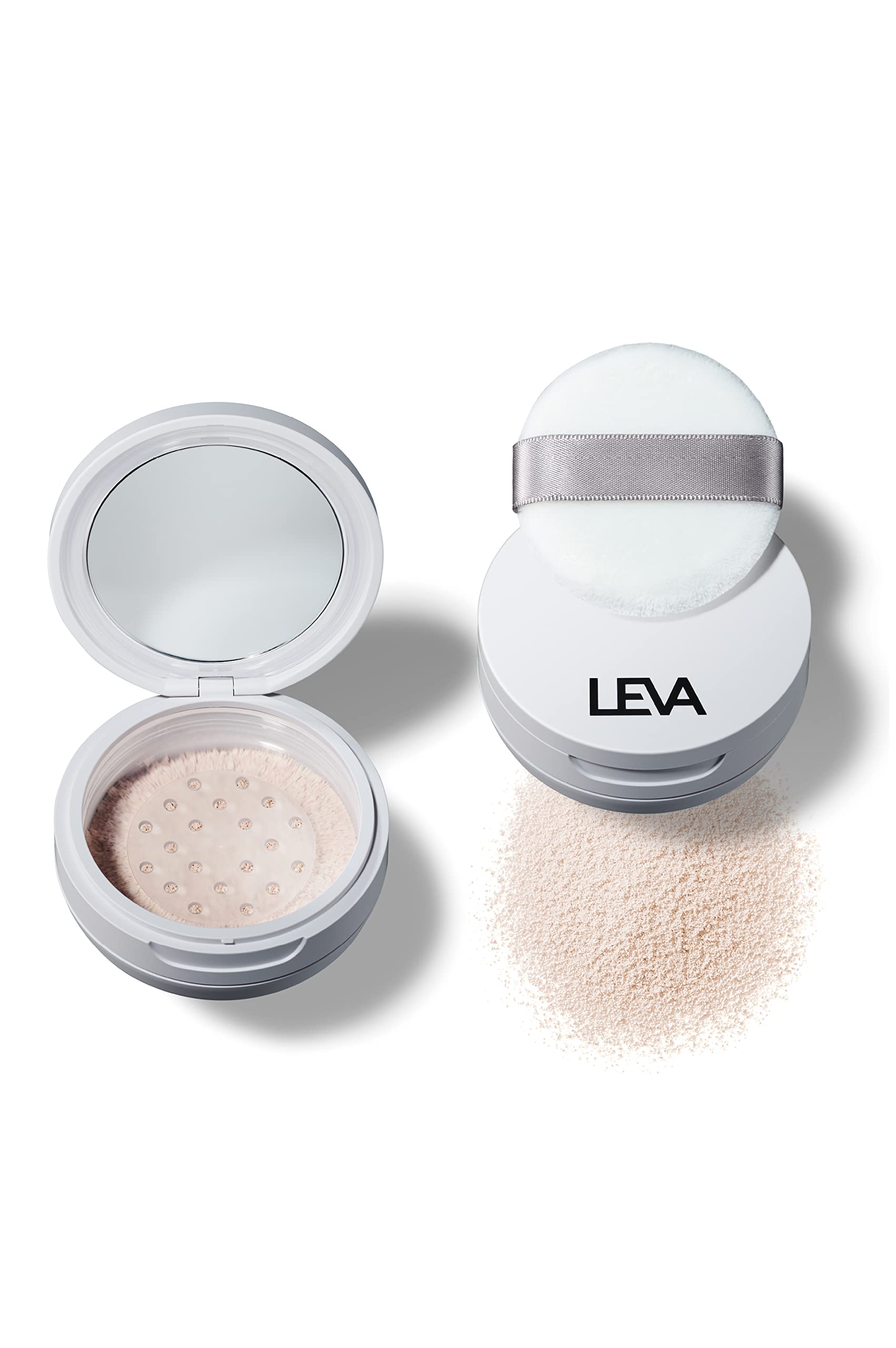 LEVA(レヴァ)フェースパウダーUV 【テカリ防止 日焼け止め 鏡付き容器 】メンズSPF50＋PA++++ 皮脂 サラサラ肌キープ 敏感肌 バレない 透明タイプ bbクリーム肌荒れ防止 洗顔料で落とせる （フェイスパウダー）